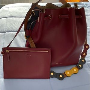 Tory Burch Caroline  Bucket Bag with storage bag